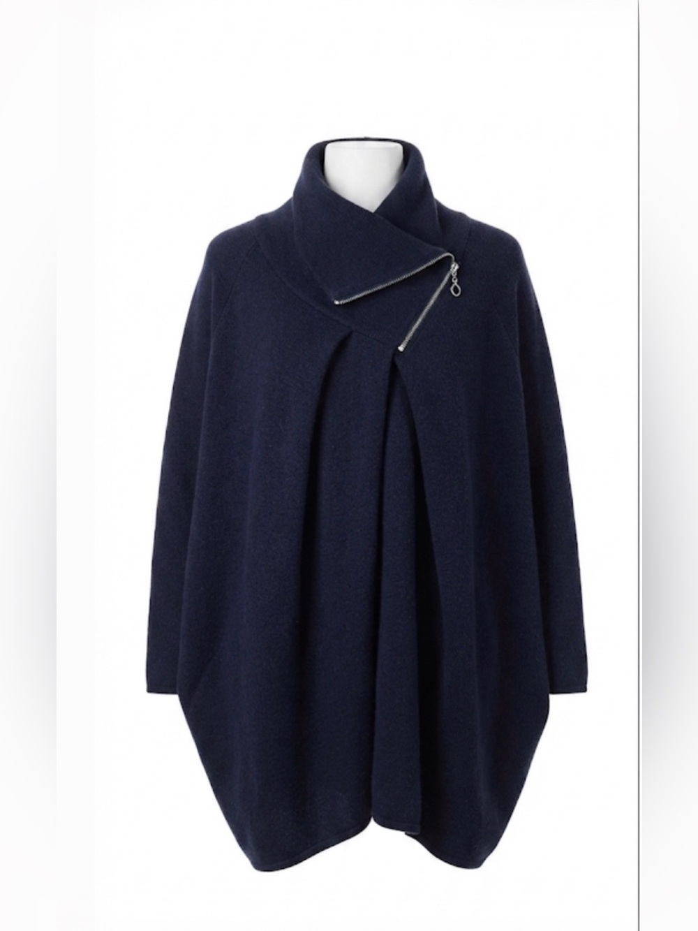 PAPILLON Navy Blue Wrap Cardigan Oversized Small